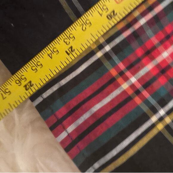 J.Crew Size PM Plaid Ruffle Shoulder Top | Holiday Tartan Blouse Long Sleeve - Picture 14 of 14